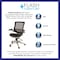 Flash Furniture Black Mid-Back Mesh Office Chair with Flip-Up Arms BL-8801X-BK-GR-GG - alternate 3